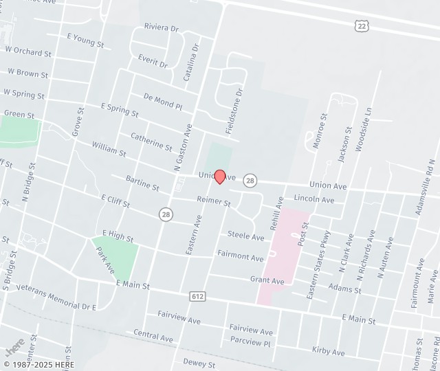 Location Map: 56 Union Ave. Somerville, NJ 08876